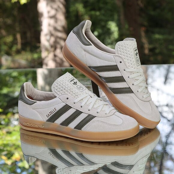 adidas Other - Adidas Gazelle Indoor White Olive Strata